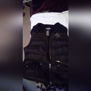 New black Harley Davidson puffy vest
